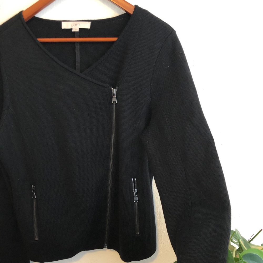 Ann Taylor Loft, women’s, black sweater - zip